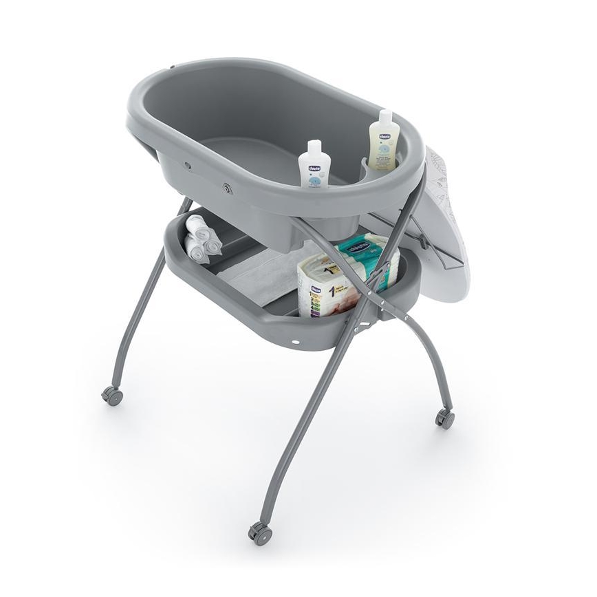 PETITE&MARS - Skötbord med bad SPA 3i1 grå