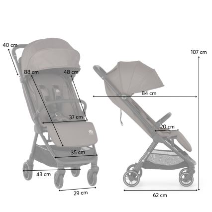 PETITE&MARS - Sportvagn ZIP Creamy Cocoa