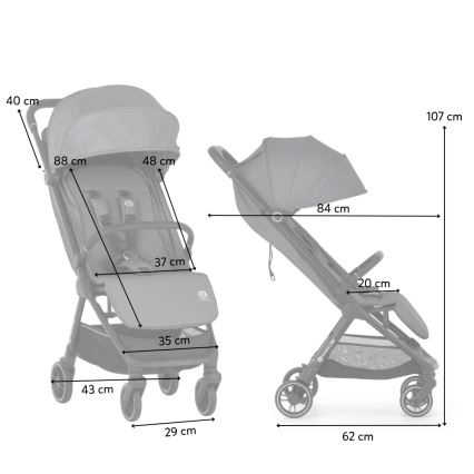 PETITE&MARS - Sportvagn ZIP Velvet Grey