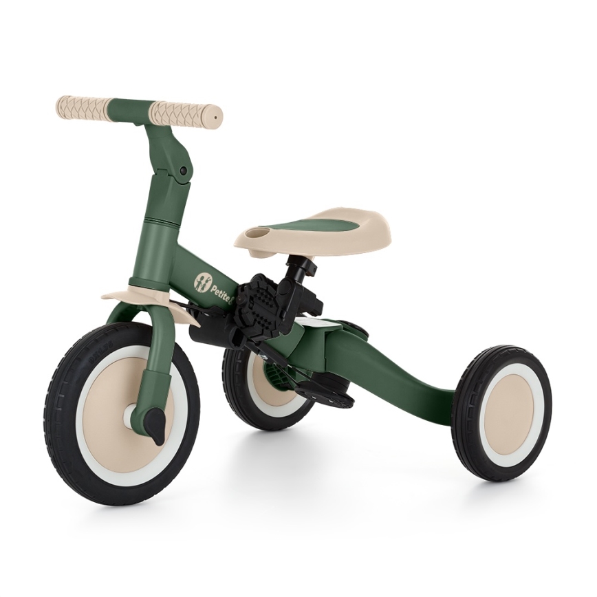 PETITE&MARS - Trehjuling för barn 5-i-1 TURBO PLUS Misty Green