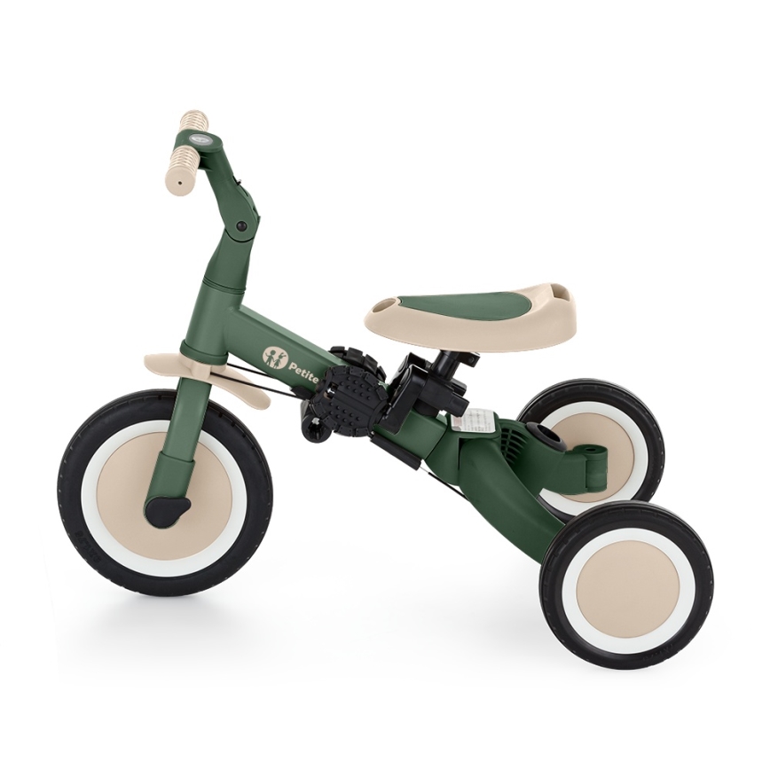 PETITE&MARS - Trehjuling för barn 5-i-1 TURBO PLUS Misty Green