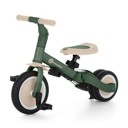 PETITE&MARS - Trehjuling för barn 5-i-1 TURBO PLUS Misty Green