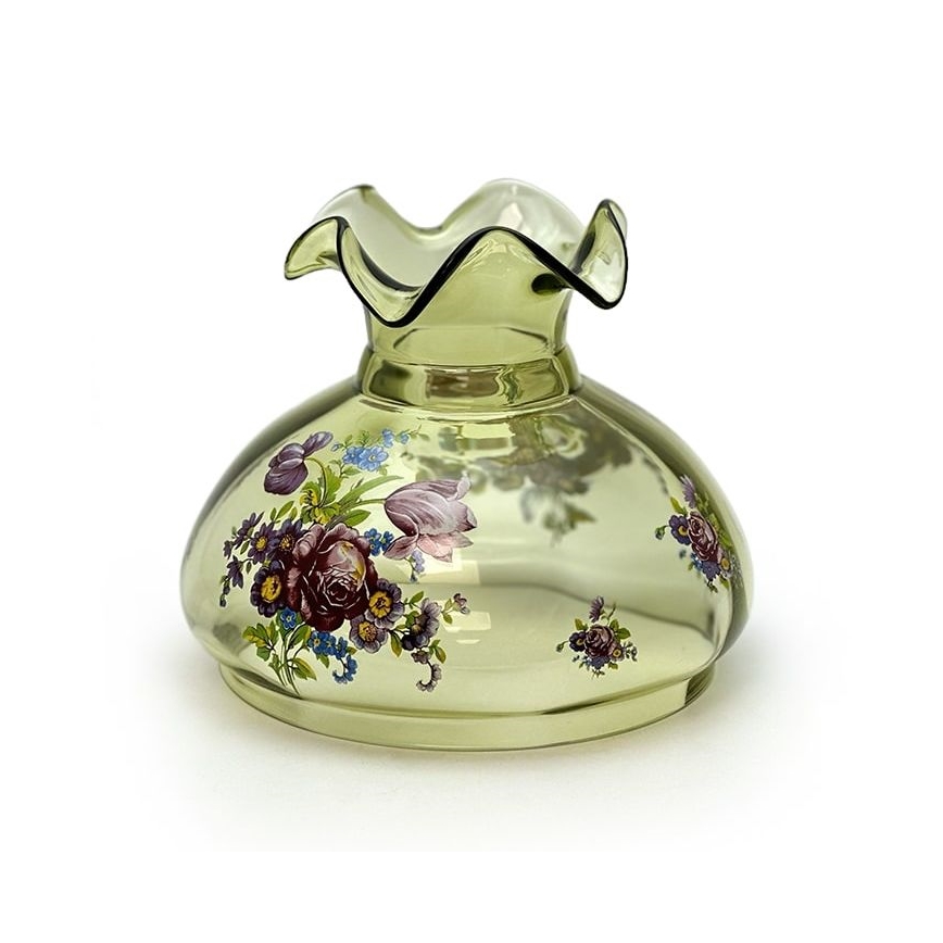 Petroleumslampa JASMÍNA 50 cm skogsgrön