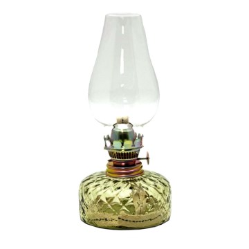 Petroleumslampa JOSEFÍNA 22 cm skogsgrön