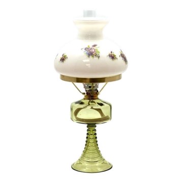 Petroleumslampa PETRA 42 cm skogsgrön