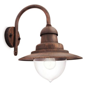 Philips 01652/06/PN - Utomhusvägglampa MYGARDEN RAINDROP 1xE27/53W/230V IP44