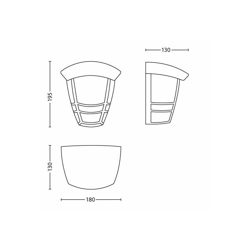 Philips 15387/30/16 - Utomhus Väggbelysning MYGARDEN CREEK 1xE27/60W/230V