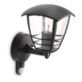Philips 15388/30/16 - Utomhus Väggbelysning med sensor CREED 1xE27/60W IP44