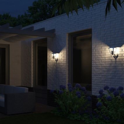 Philips 15388/31/16 - Utomhus Väggbelysning med sensor MYGARDEN CREEK 1xE27/60W