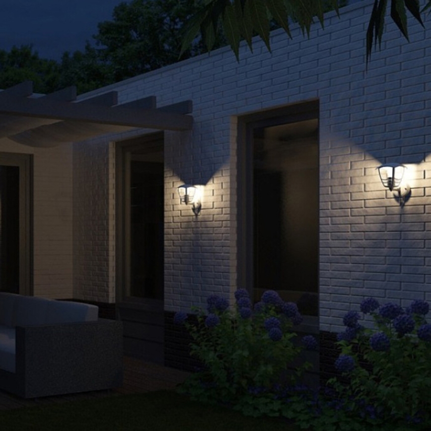 Philips 15388/31/16 - Utomhus Väggbelysning med sensor MYGARDEN CREEK 1xE27/60W