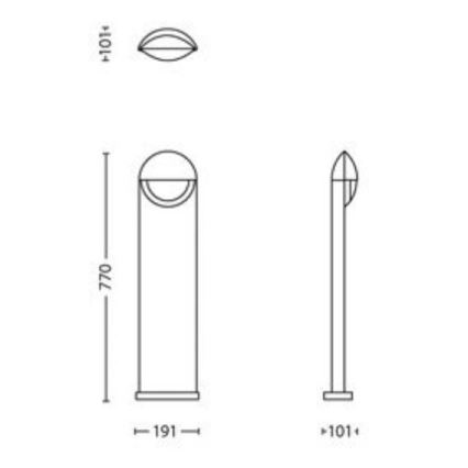 Philips 16458/87/P3 - LED Utomhuslampa MYGARDEN CAPRICORN LED/6W/230V IP44