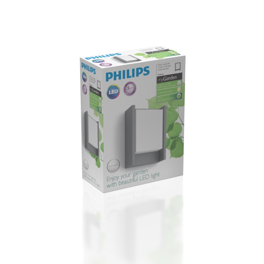 Philips - LED vägglampa för utomhusbruk LED/6W/230V 2700K IP44