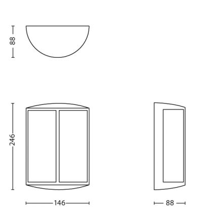 Philips - LED utomhusvägglampa LED/6W IP44