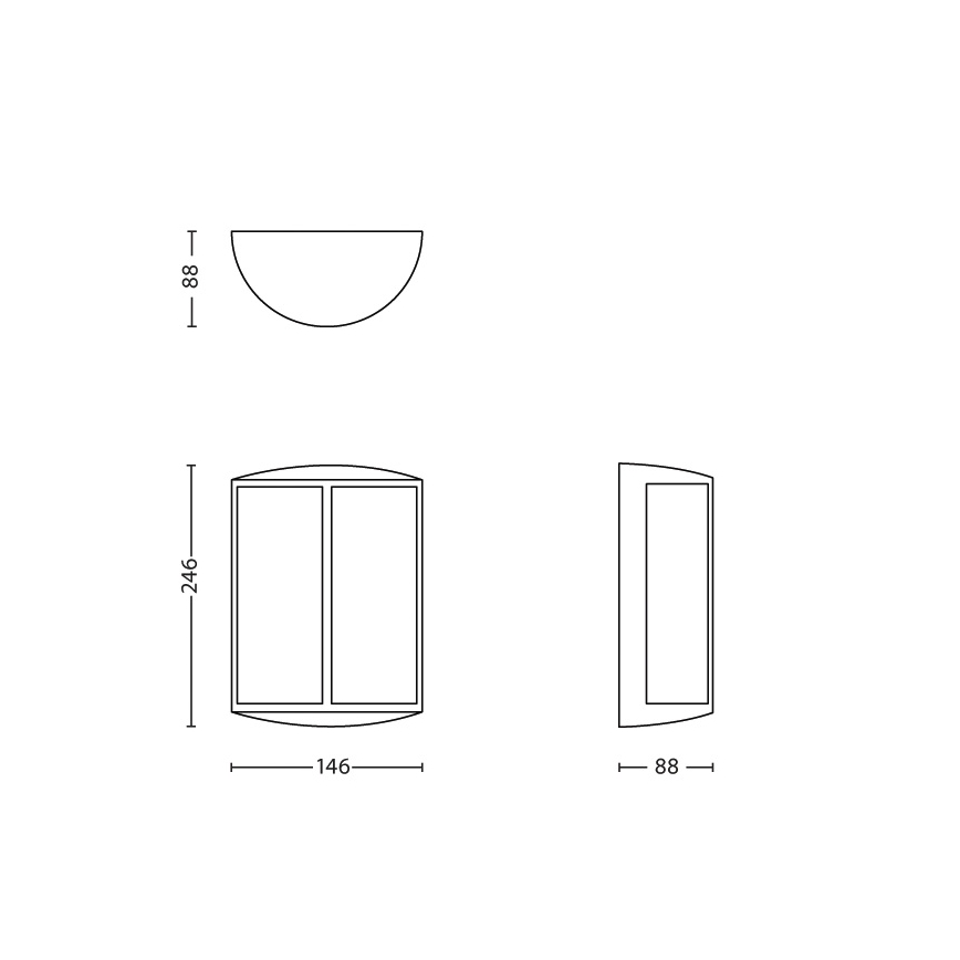 Philips - LED utomhusvägglampa LED/6W IP44