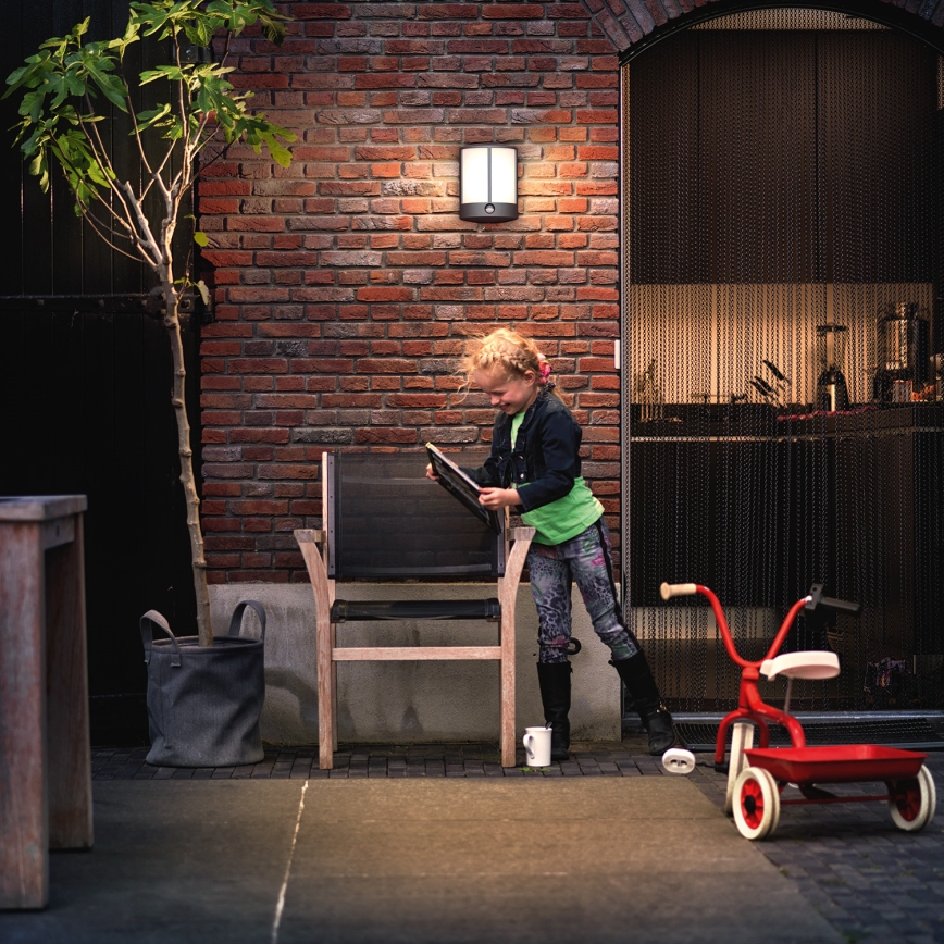 Philips 16465/93/16 - LED Utomhusbelysning med sensor MYGARDEN STOCK LED/6W IP44