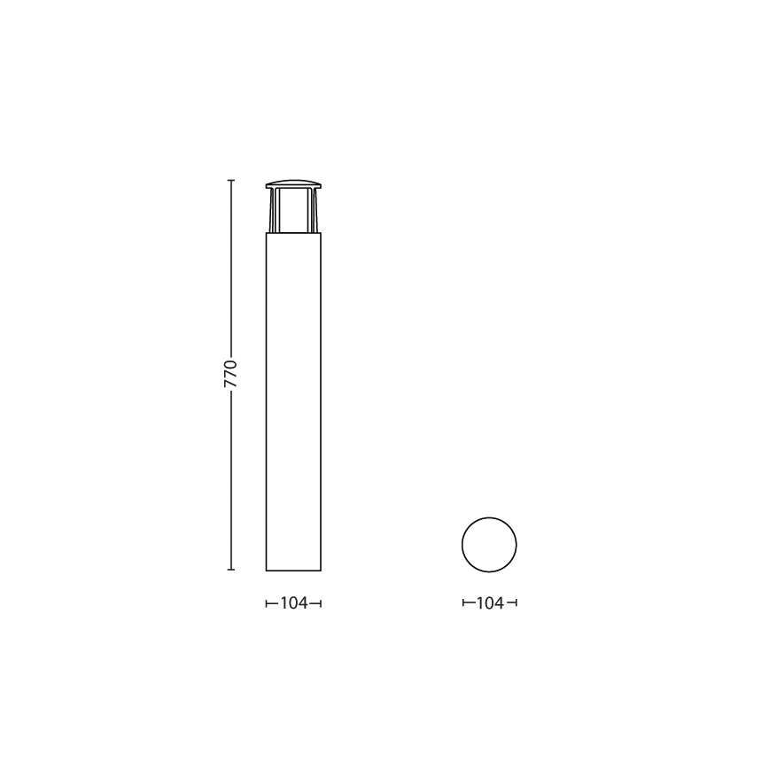 Philips 16467/93/16 - LED Utomhuslampa MYGARDEN STOCK 1xLED/6W/230V IP44