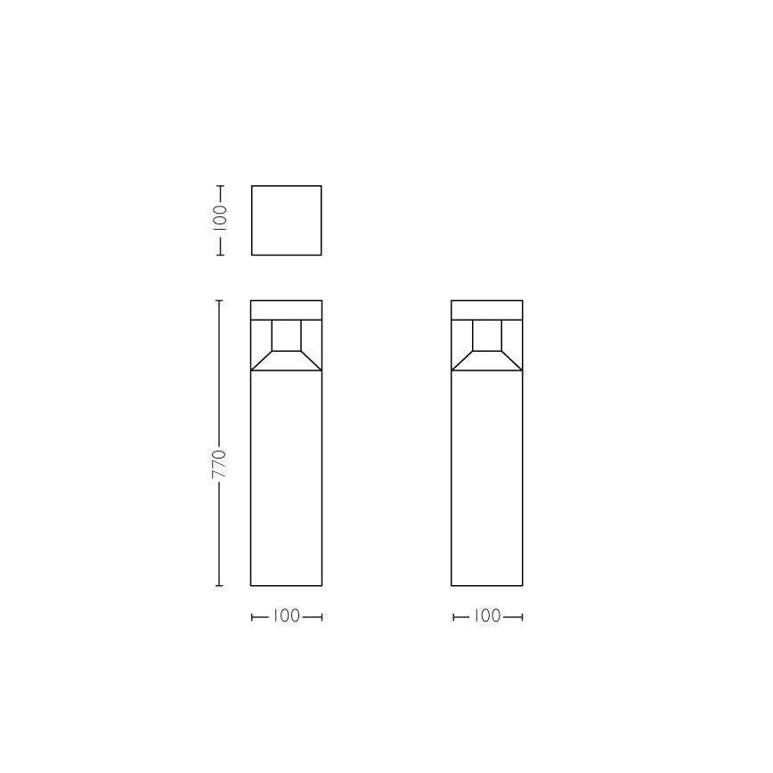 Philips 16482/30/P0 - LED utomhus lyktstolpar MYGARDEN PARTERRE LED/8W IP44
