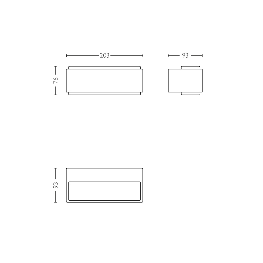 Philips 16487/93/P0 - Dimbar Utomhusbelysning STRATOSPHERE 2xLED/4,5W IP44
