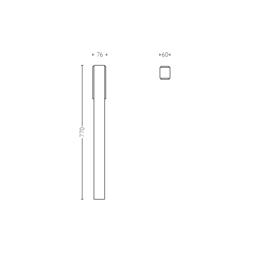 Philips 16489/93/P0 - Utomhus lyktstolpar MYGARDEN STRATOSPHERE 2xLED/4.5W IP44