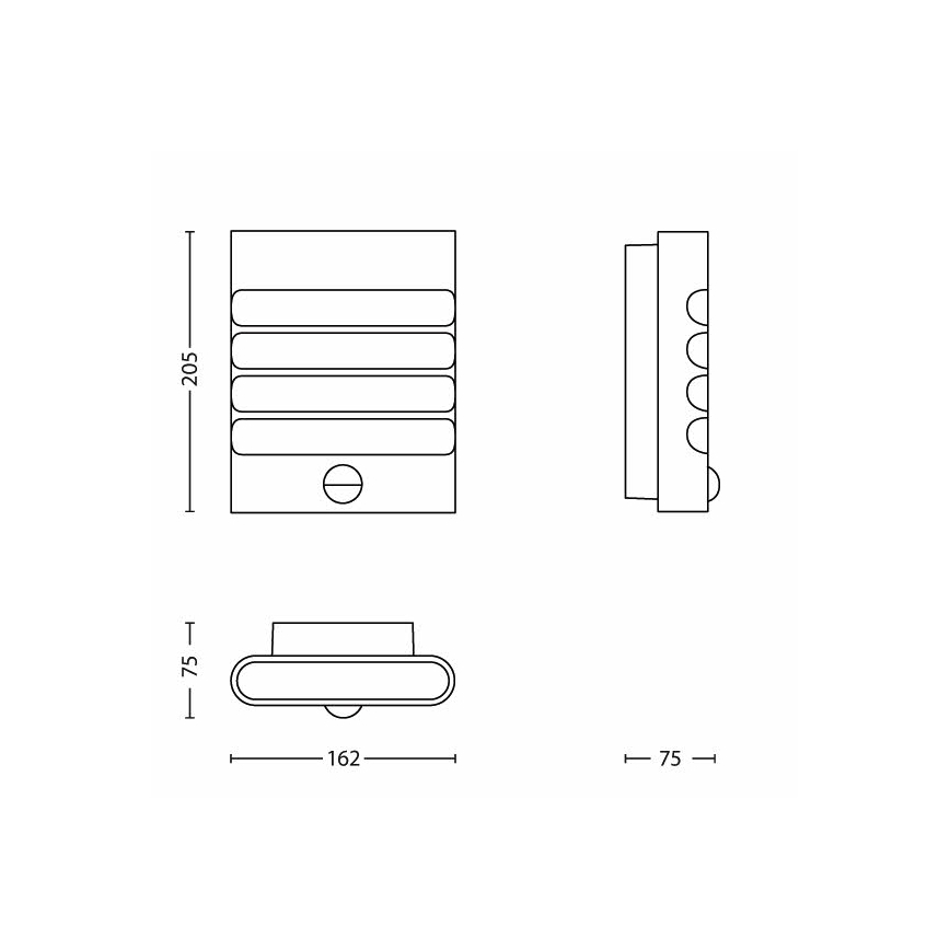 Philips - LED-utomhusbelysning med sensor LED/3W IP44
