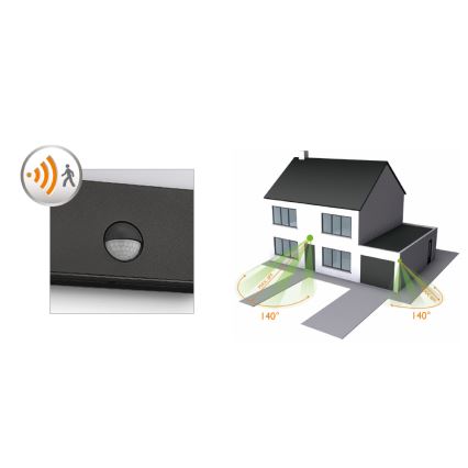 Philips - LED utomhusvägglampa med sensor LED/3W/230V IP44