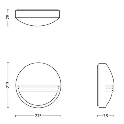 Philips - LED utomhusväggarmatur LED/6W/230V IP44