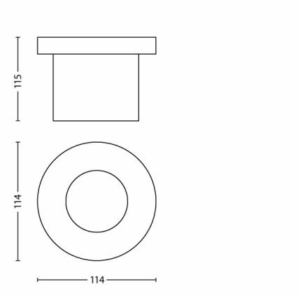Philips - LED utomhus körbar infälld markbelysning LED/3W/230V
