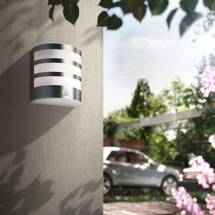 Philips - LED utomhusvägglampa med sensor LED/3W IP44