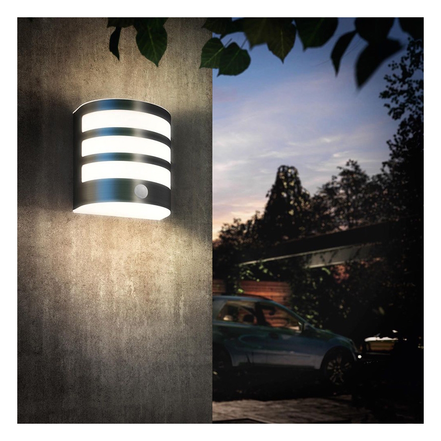 Philips - LED utomhusvägglampa med sensor LED/3W IP44