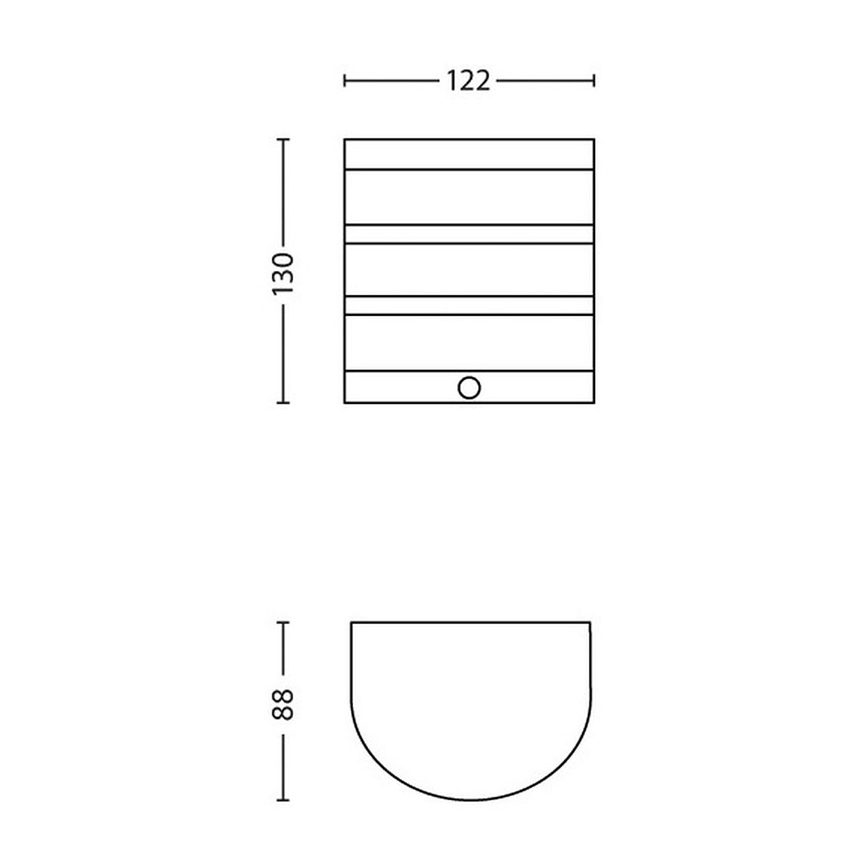 Philips - LED utomhusvägglampa med sensor LED/3W IP44