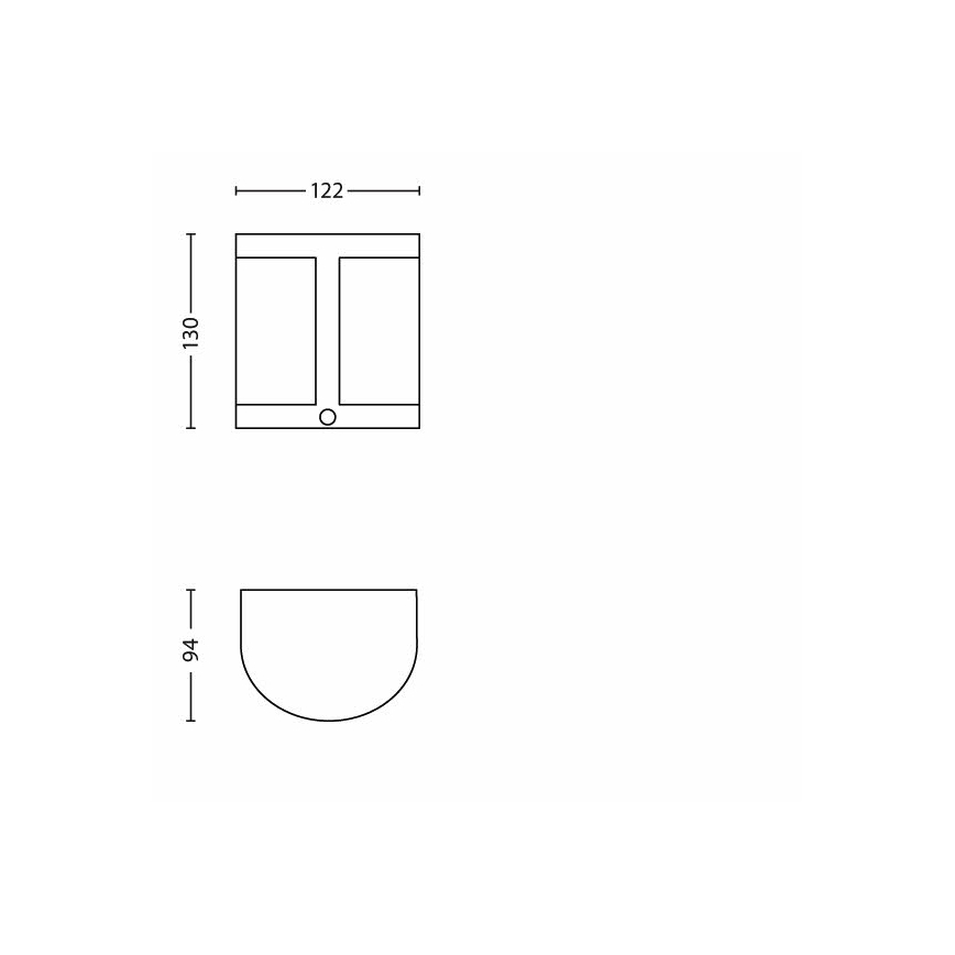 Philips 17316/47/16 - LED utomhus Väggbelysning med sensor PARROT 1xLED/3.5W