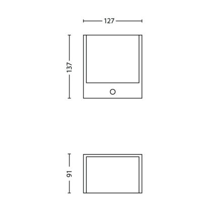 Philips 17317/30/16 - LED Utomhusbelysning med sensor MYGARDEN MACAW 1xLED/3.5W IP44
