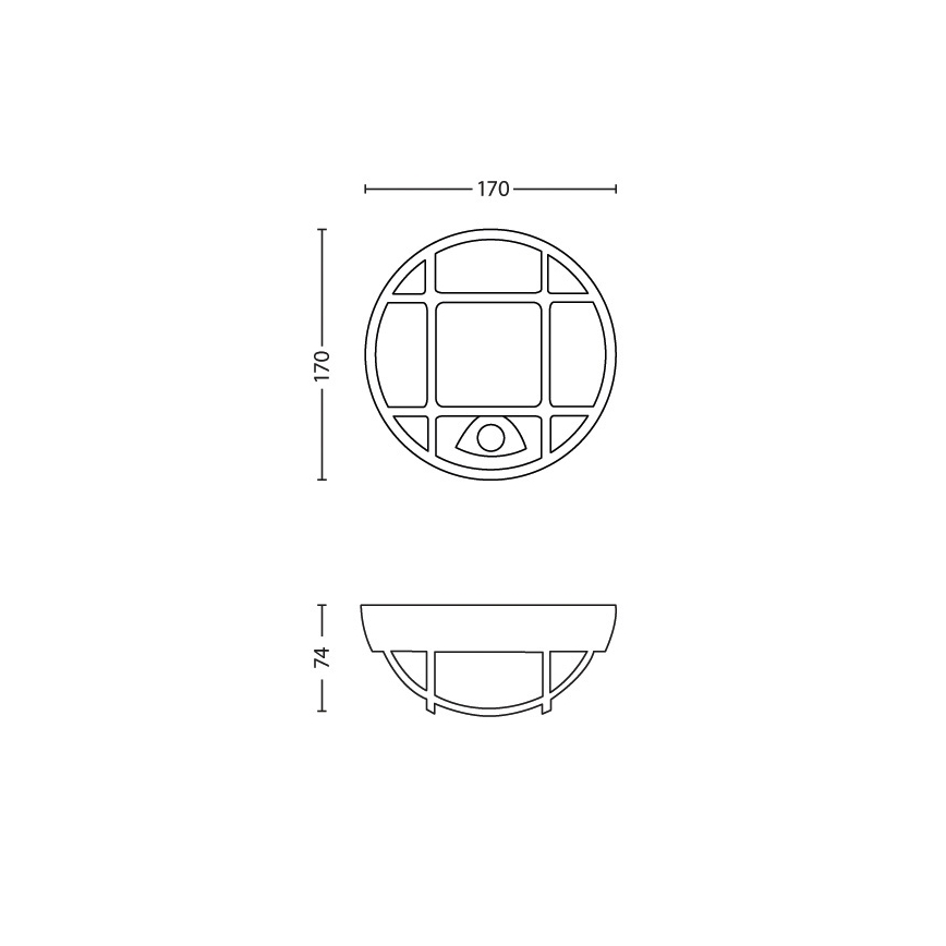Philips 17319/30/16 - LED utomhus Väggbelysning med sensor EAGLE 1xLED/3W