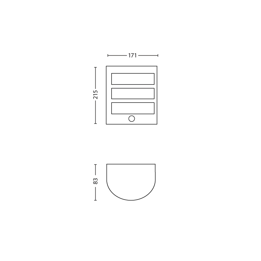 Philips - Utomhusarmatur med sensor, LED/6W/230V, IP44