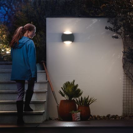 Philips 17338/93/PN - Utomhus Väggbelysning MYGARDEN LIMESTONE 2xGU10/5W