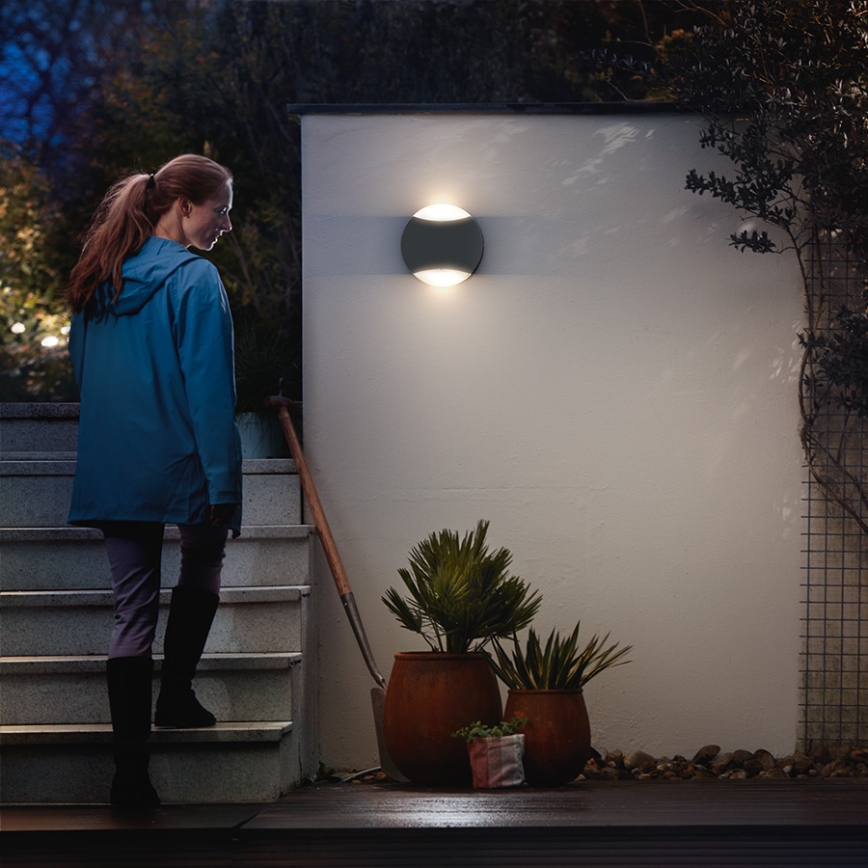 Philips 17338/93/PN - Utomhus Väggbelysning MYGARDEN LIMESTONE 2xGU10/5W
