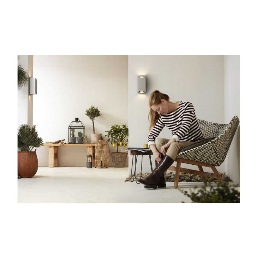 Philips 17339/48/PN - Utomhus Väggbelysning MYGARDEN TROWEL 2xGU10/5W