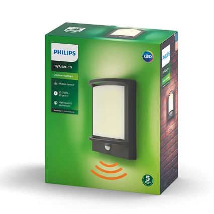 Philips 17392/93/P0 - LED Utomhus Väggbelysning MYGARDEN SAMONDRA LED/12W IP44