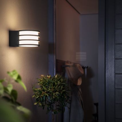 Philips - LED dimbar utomhusvägglampa Hue LUCCA 1xE27/9,5W/230V IP44