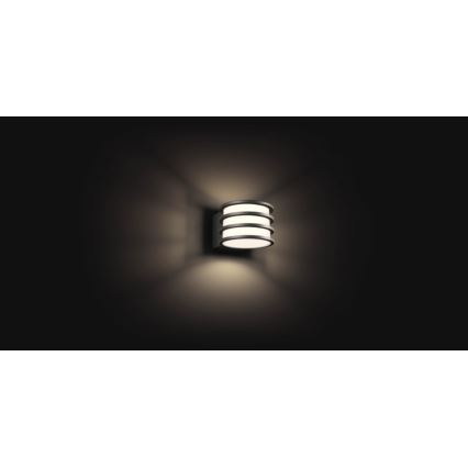 Philips - LED dimbar utomhusvägglampa Hue LUCCA 1xE27/9,5W/230V IP44