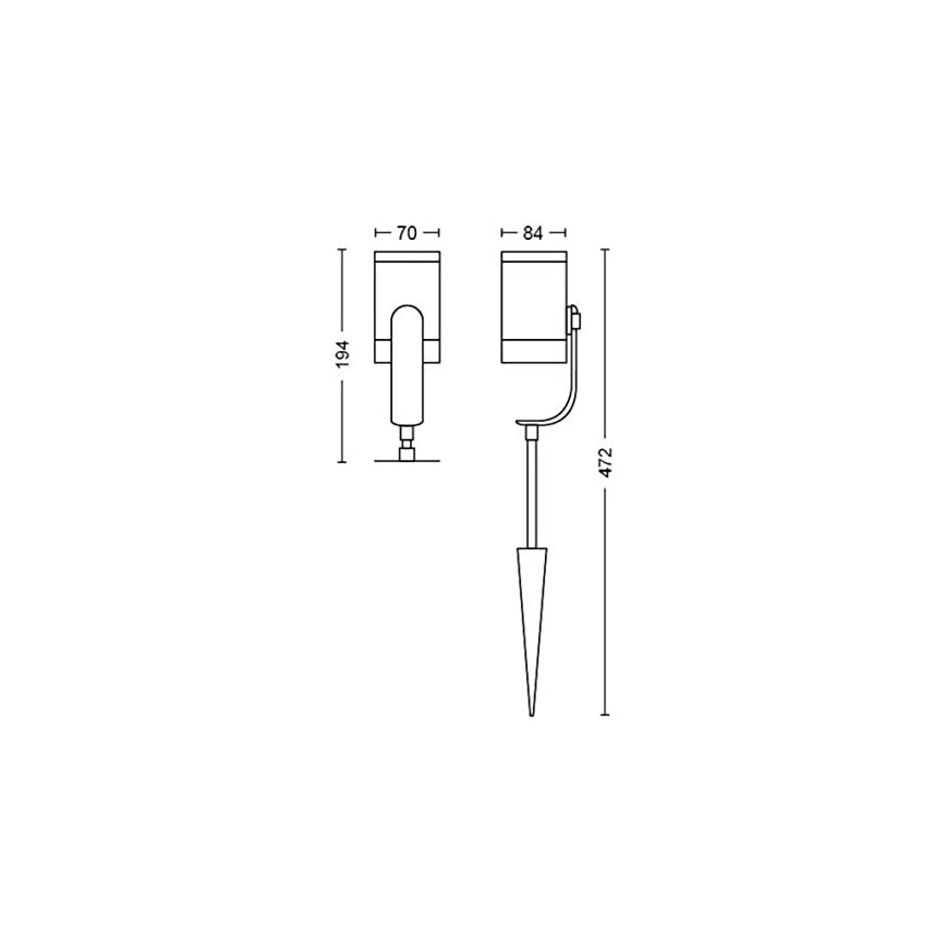 Philips - LED RGB Utomhusspot Hue LILY LED/8W/230V IP65