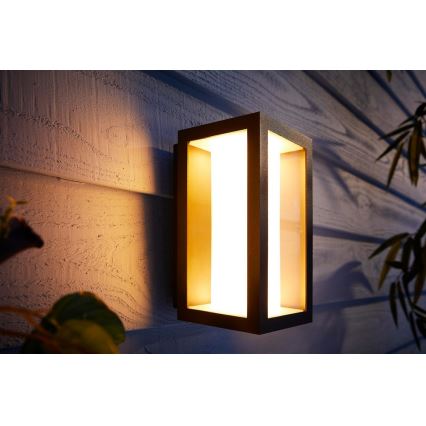 Philips - LED RGBW Dimbar vägglampa utomhus Hue IMPRESS 2xLED/8W/230V 2000-6500K IP44