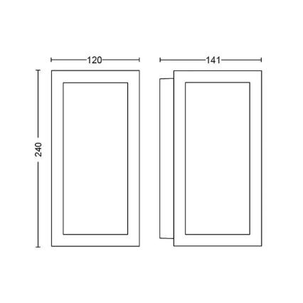 Philips - LED RGBW Dimbar vägglampa utomhus Hue IMPRESS 2xLED/8W/230V 2000-6500K IP44