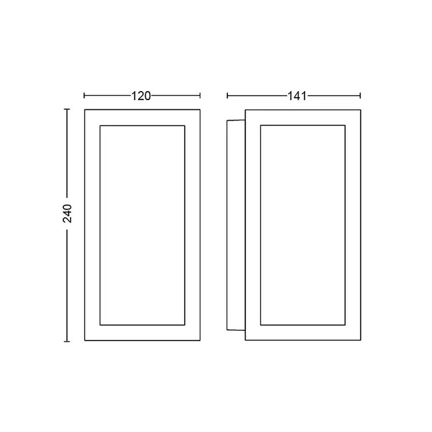 Philips - LED RGBW Dimbar vägglampa utomhus Hue IMPRESS 2xLED/8W/230V 2000-6500K IP44