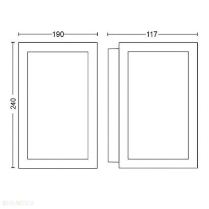 Philips - LED RGBW Dimbart utomhus vägglampa Hue IMPRESS 2xLED/8W/230V IP44