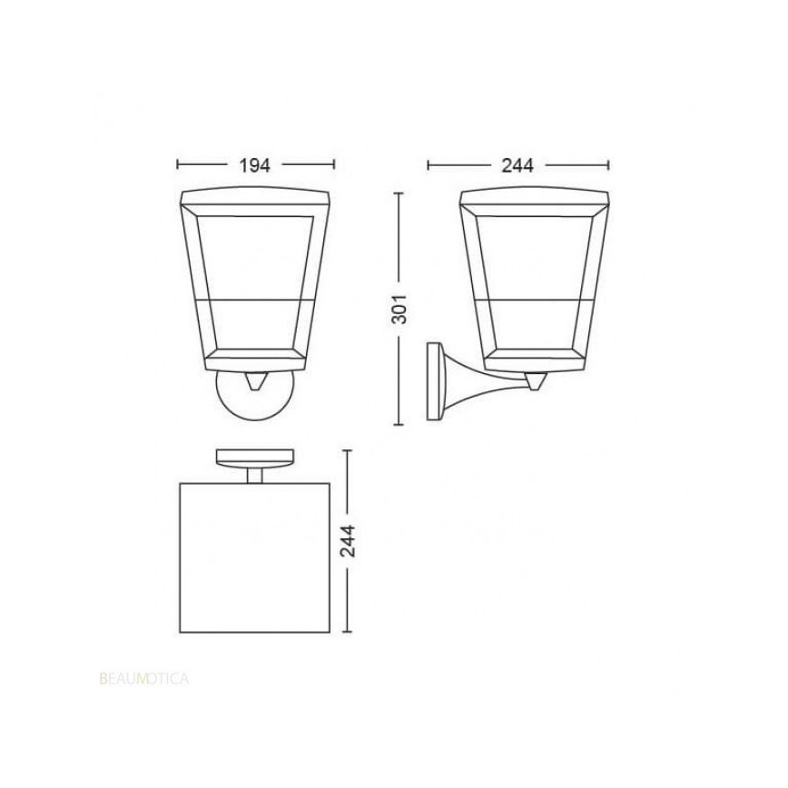 Philips - LED RGBW Dimbar utomhus vägglampa Hue ECONIC LED/15W/230V IP44
