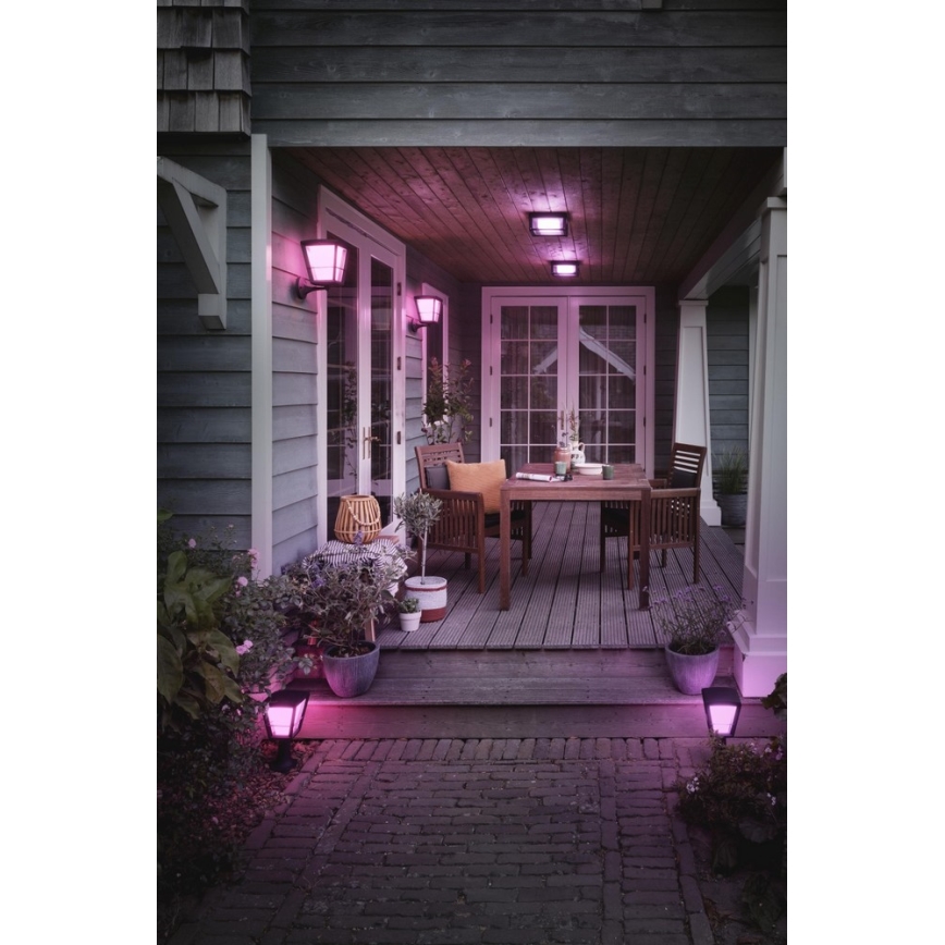 Philips - LED RGBW Dimbar vägglampa utomhus Hue ECONIC LED/15W/230V 2000-6500K IP44