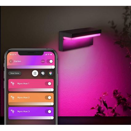 Philips - LED RGBW Dimbar vägglampa utomhus Hue NYRO LED/13,5W/230V 2000-6500K IP44