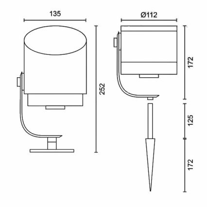 Philips - LED RGB Dimbar utomhuslampa Hue LILY LED/15W/230V IP65