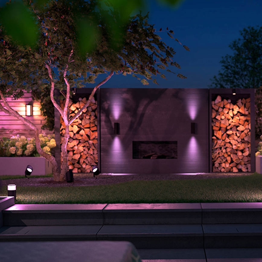 Philips - LED RGBW Dimbar vägglampa utomhus Hue APPEAR 2xLED/8W/230V IP44